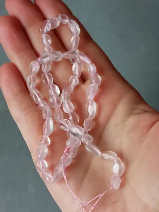 Cuentas de Piedra Natural Quarzo Rosa