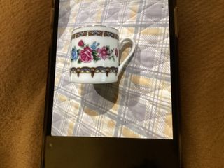 Juego café porcelana flores