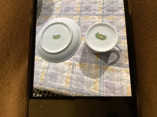 Juego café porcelana flores