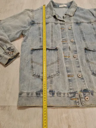 Giacca jeans effetto stone washed