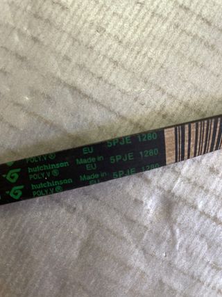 Correa lavadora  1 ref 5PJE 1280 2 ref 1180 j5 3