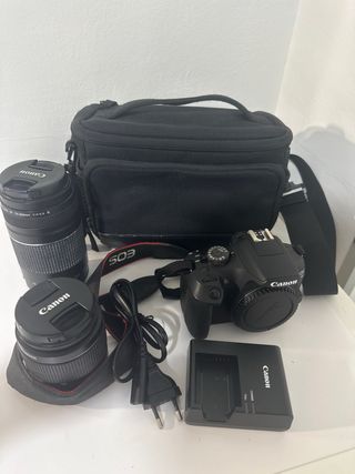 Canon EOS 2000D + Objetivos + Bolsa + Cargador