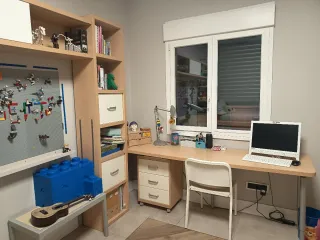 Cama juvenil nido con cajones, estanterías y escri