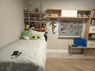 Cama juvenil nido con cajones, estanterías y escri