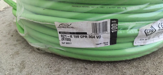 Cable Manguera Verde 3x4mm2 ZH RZ1-K