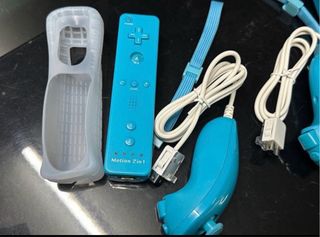 Mando Wii Motion Plus Azul + Nunchuk
