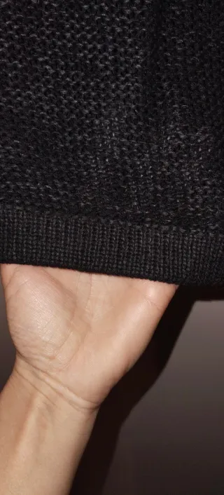 Vestido de punto negro talla XS