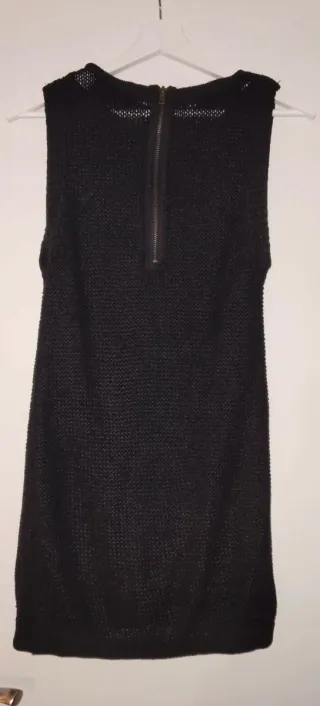 Vestido de punto negro talla XS