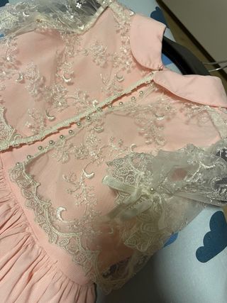 Abito da cerimonia rosa per bambina