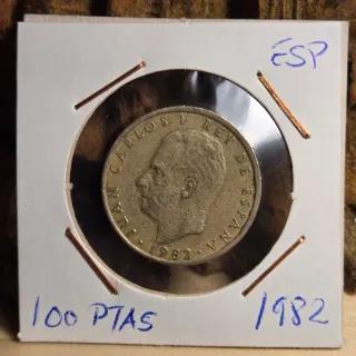 LOTE B - 5 monedas de 100 pesetas varios años