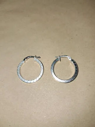 Aros Plata Ley Tipo Versace