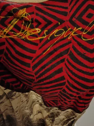 Camiseta Desigual mandalas beige multicolor