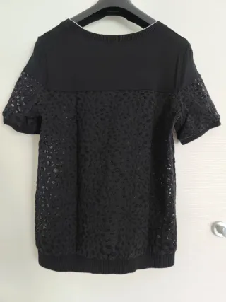 Maglia intimissimi nera con pizzo