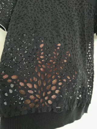 Maglia intimissimi nera con pizzo