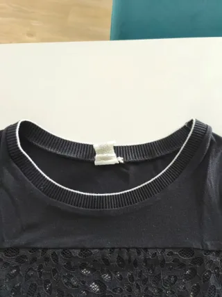 Maglia intimissimi nera con pizzo
