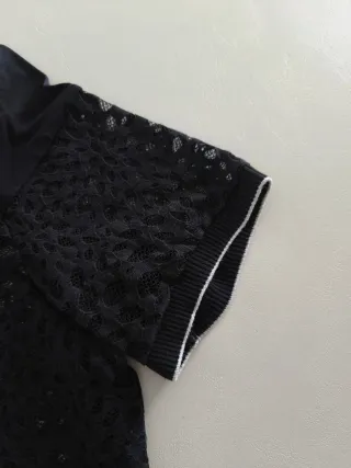 Maglia intimissimi nera con pizzo