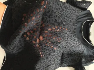 Maglia intimissimi nera con pizzo