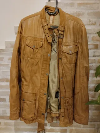 Giacca Magnifica in cuoio marrone