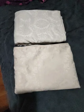 Pañolón Fallera Beige y Blanco