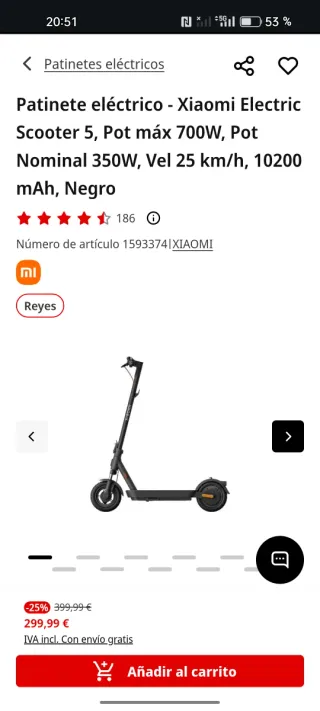 Patinete Eléctrico Xiaomi