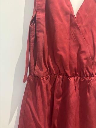 Vestido granate tirantes