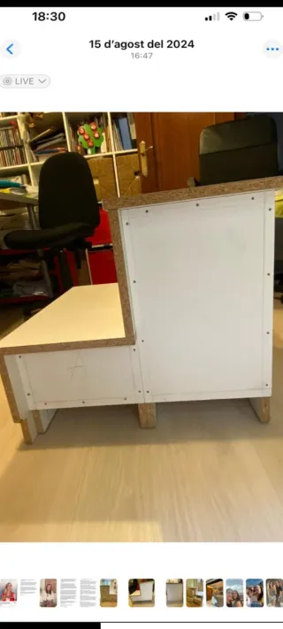 Cajonera forma de Escalera Infantil Blanca