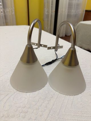 Apliques de pared metal y cristal