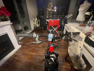 Bicicleta Rockrider MTB rossa in buone condizioni