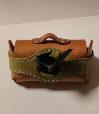 Porta bolsitas para mascotas cuero