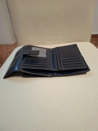 Monedero Billetero Mujer Negro y Verde