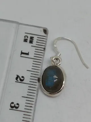 Pendientes Plata 925 y Labradorita Azul
