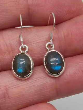 Pendientes Plata 925 y Labradorita Azul