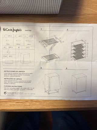 Zapatero El Corte Inglés 4 baldas