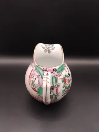 🇨🇳 Lechera porcelana Macao flores pájaros