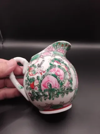 🇨🇳 Lechera porcelana Macao flores pájaros
