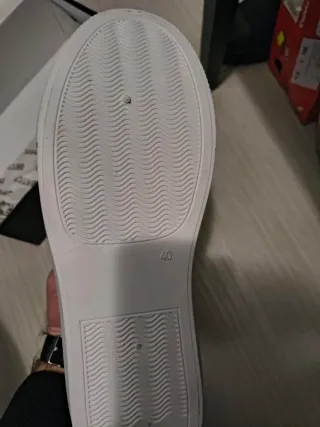 Scarpe uomo bianche e marroni n.40