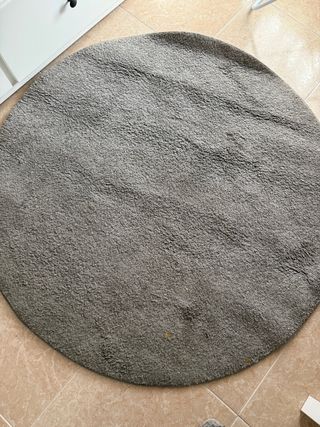 Alfombra redonda Ikea gris
