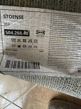 Alfombra redonda Ikea gris