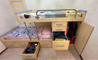 Cama Tren literas Infantil/Juvenil con Armario