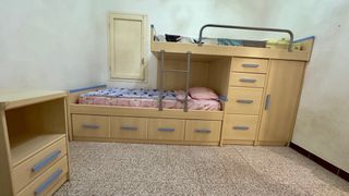 Cama Tren literas Infantil/Juvenil con Armario