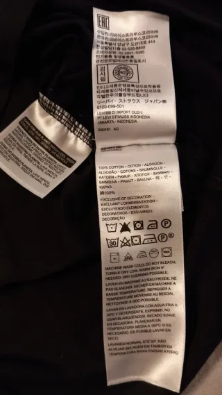 Camiseta Levi's Negra Manga Corta