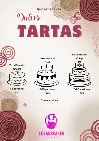 Tarta Feliz Cumpleaños Rosa y Dorada