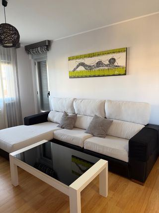 Sofá Chaislongue Negro y Blanco