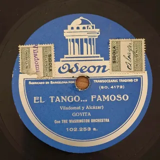Lote 5 discos pizarra 78rpm cuplé catalán