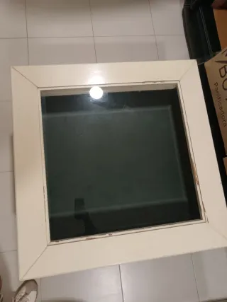 Mesa de centro madera y cristal