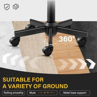 Taburete con ruedas y respaldo ajustable