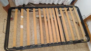 2 Camas articuladas negra y madera