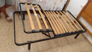 2 Camas articuladas negra y madera