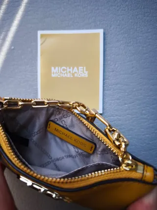 Cartera Michael Kors dorada mujer