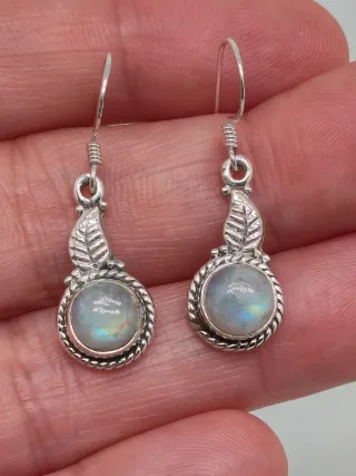 Pendientes Plata 925 y Piedra Luna